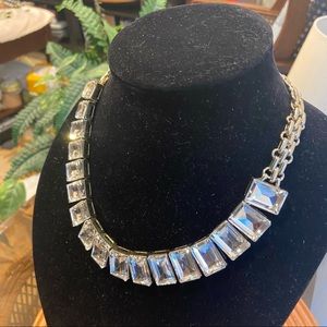 Lee Angel block glass statement necklace Rare